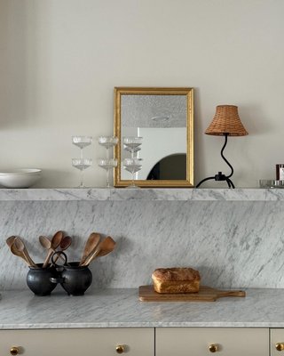 Bibelot Wavy Black Metal Mini Table Lamp with Rattan Shade by Athena Calderone 15.6" - image 13 of 16