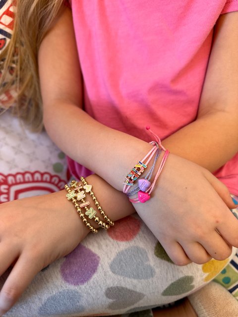 Kids' Custom Cord Bracelet - Pink