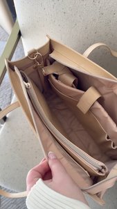 BÉIS 'The Work Tote' in Beige - Small Work Bag For Women & Laptop Tote Bag