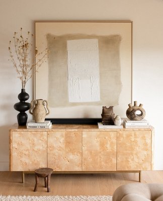 Mota 80" Natural Burl Wood Storage Media Console - image 11 of 12