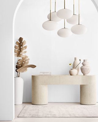 Warrick Ribbed White Vase 13" - image 3 of 7