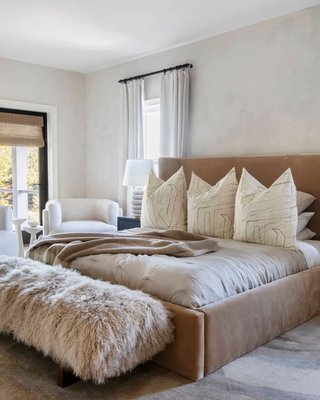 Socca 67'' Taupe Sheepskin Upholstered Bench - image 13 of 14