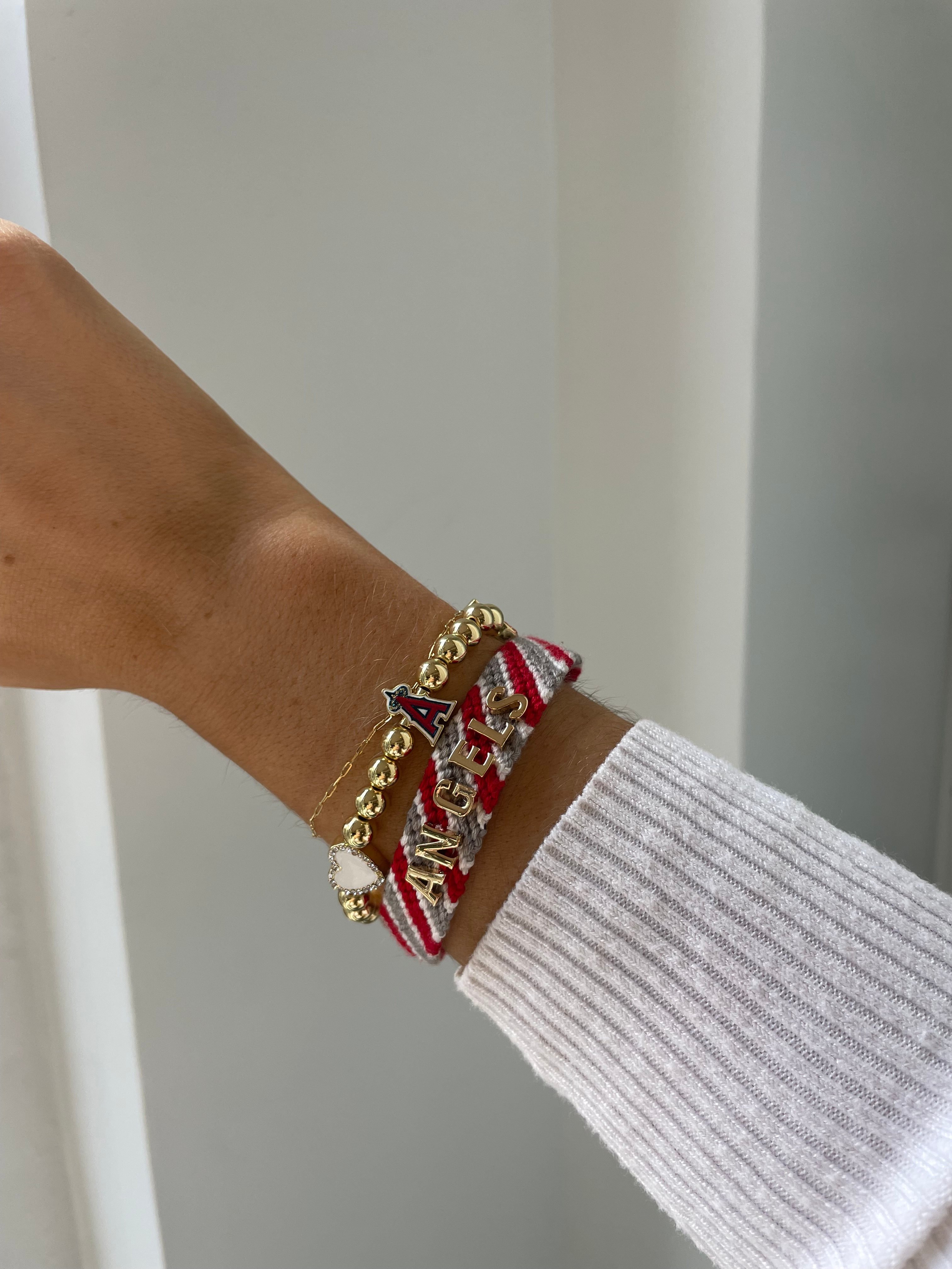MLB Pisa Charm Bracelet - Los Angeles Angels – MLB beaded