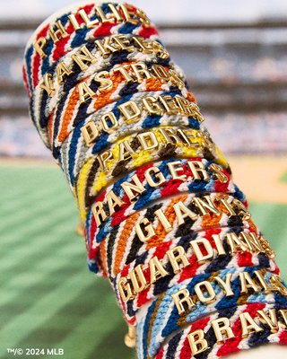MLB Woven Friendship Bracelet - Los Angeles Dodgers