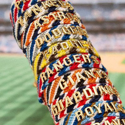 MLB Woven Friendship Bracelet - Texas Rangers