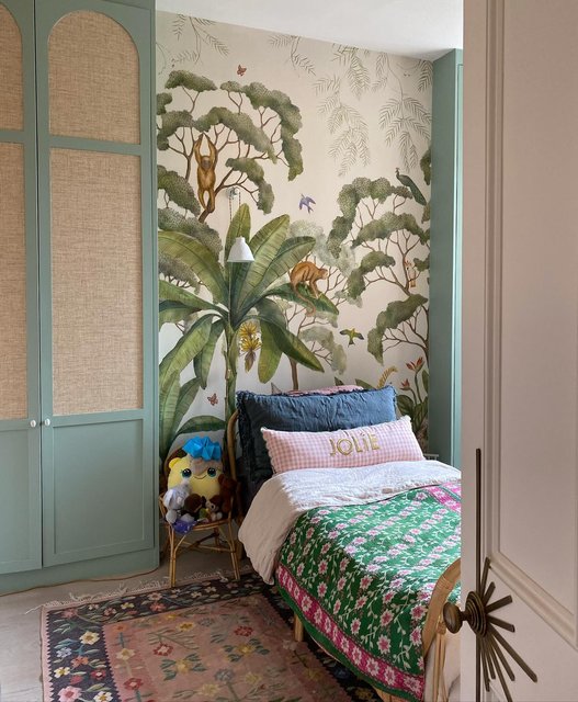 Jungle Wallpaper Mural, Green