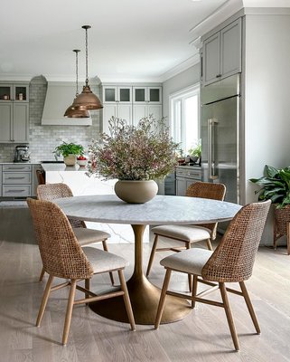 Astrid Upholstered Rattan Dining Chair with Performance Fabric - image 10 of 13