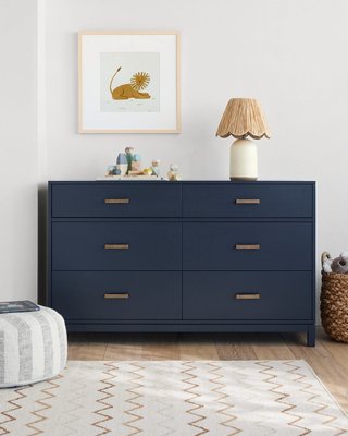 Parke 36" Navy Blue Wood 4-Drawer Kids Dresser - image 5 of 9
