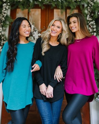 Casual Wine Red Tunic - Curved Hem – Shop the Mint
