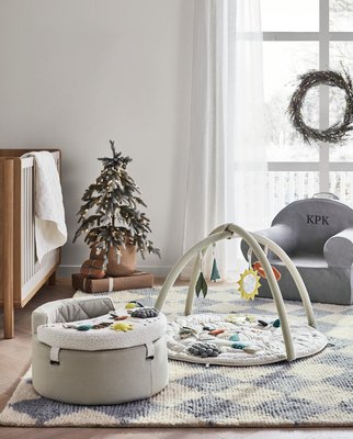 Large Lilac Mauve Organic Cotton Kids Lounge Nod Chair - image 9 of 12