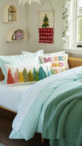 Oversized Rainbow Evergreen Trees Lumbar Pillow - World Market