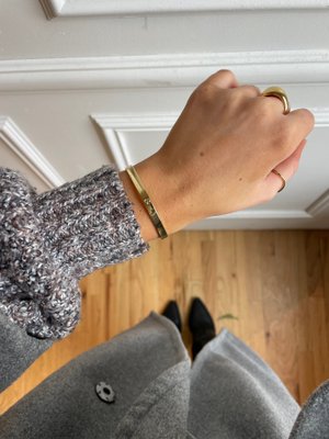 Initial Cuff Bracelet - Gold Letter