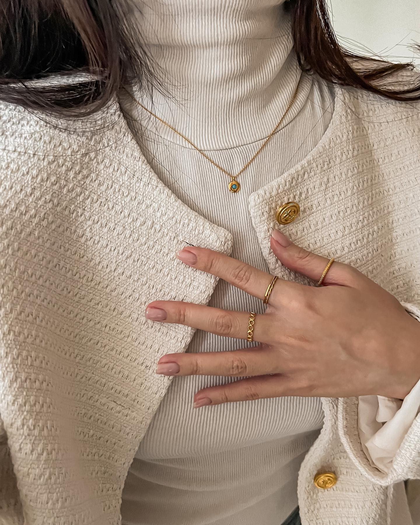 ネックレス・ペンダント [Rita monica] Beads Pearl Necklace Capri Keshi Pearl Necklace in 18k Gold Vermeil on Sterling