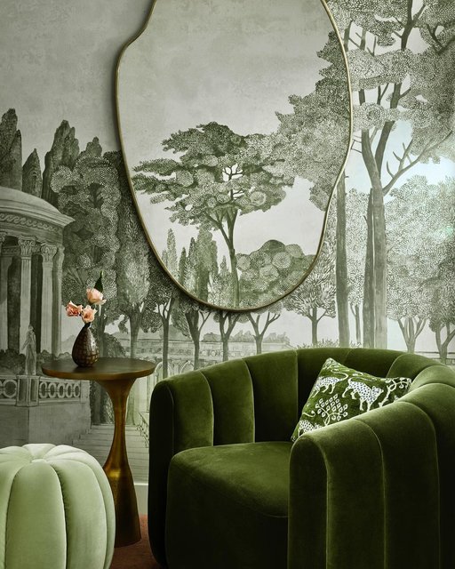 Puddle Mirror by Sarah Sherman Samuel, Gold Large