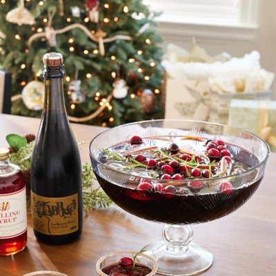 Clear Etched Garland Glass Punch Bowl World Market