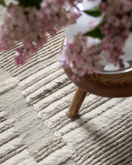 A closer look: the Jolanda rug. Shop now or request a sample to feel the sumptuously textured high-low pile before placing your order.