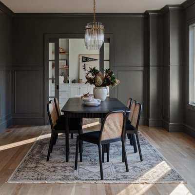 Providence 90" Rectangular Black Ebonized Oak Dining Table - image 14 of 15