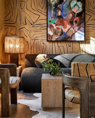 Ramble Tall White Ceramic Table Lamp with Jute Shade by Kravitz Design - image 7 of 8