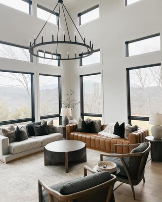 Mackinley Iron and Natural Wood 41.5" Round Coffee Table - image 10 of 11