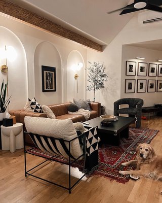 Forte 101" Extra-Large Channeled Saddle Leather Sofa with Walnut Base - image 11 of 12