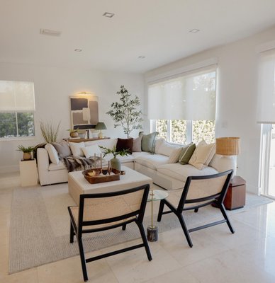 Troupe Marble and Oak Ribbed 56" Round Coffee Table - image 7 of 11