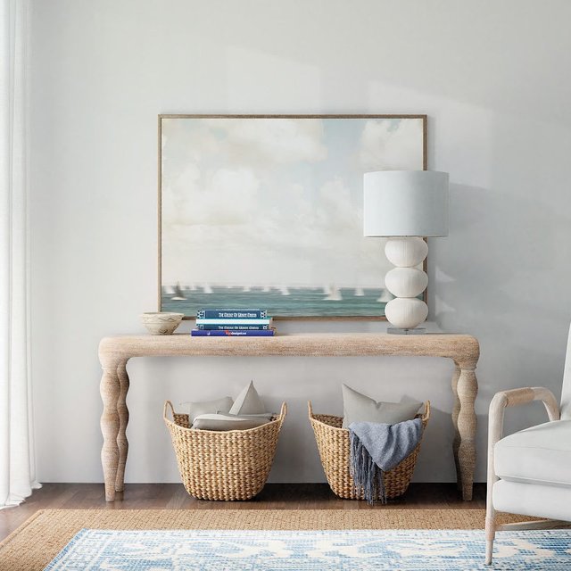Modern Coastal Console Table: Stylish Elegance for Your Home