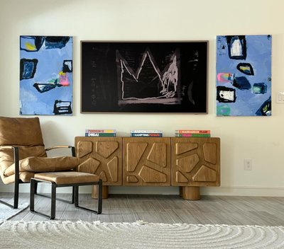 Perth 60" Carved Oak Wood Credenza - image 12 of 13