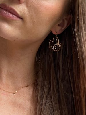 Mickey Mouse Disney Outline Earrings - Mickey Mouse