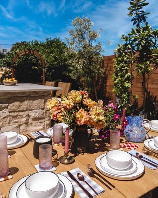 Roc Teak and Rattan Counter Stool with Ivory Sunbrella® Cushion - image 10 of 11