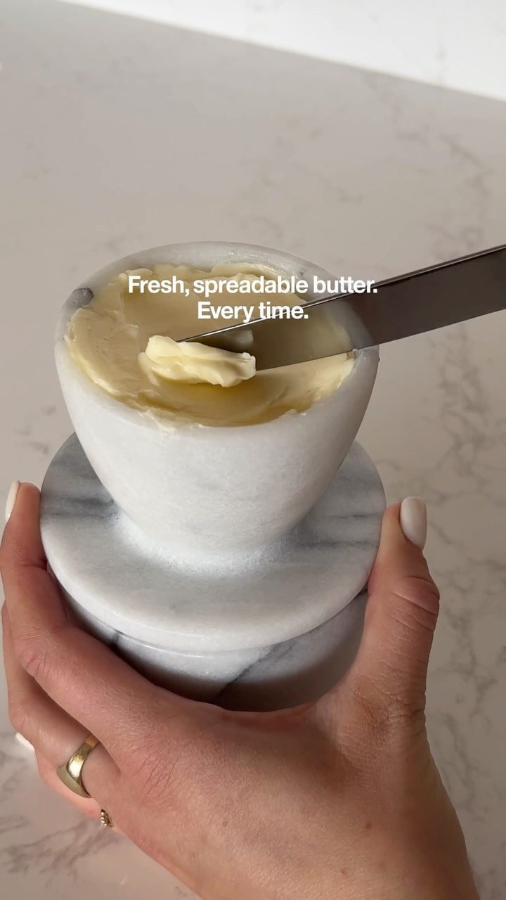 French Kitchen Marble Butter Keeper - Thumbnail 4