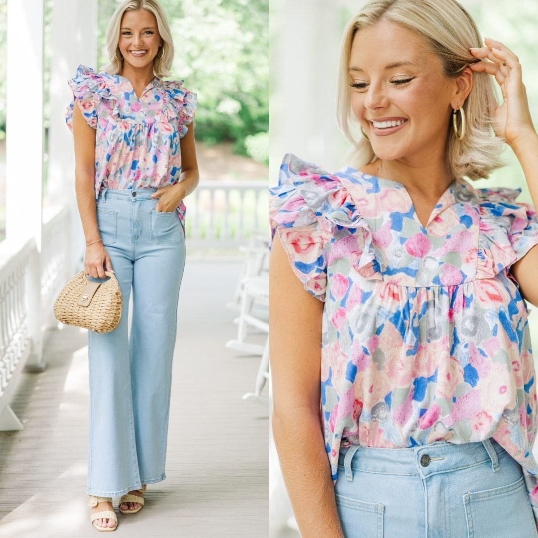 All The Love Pink Floral Blouse – Shop the Mint
