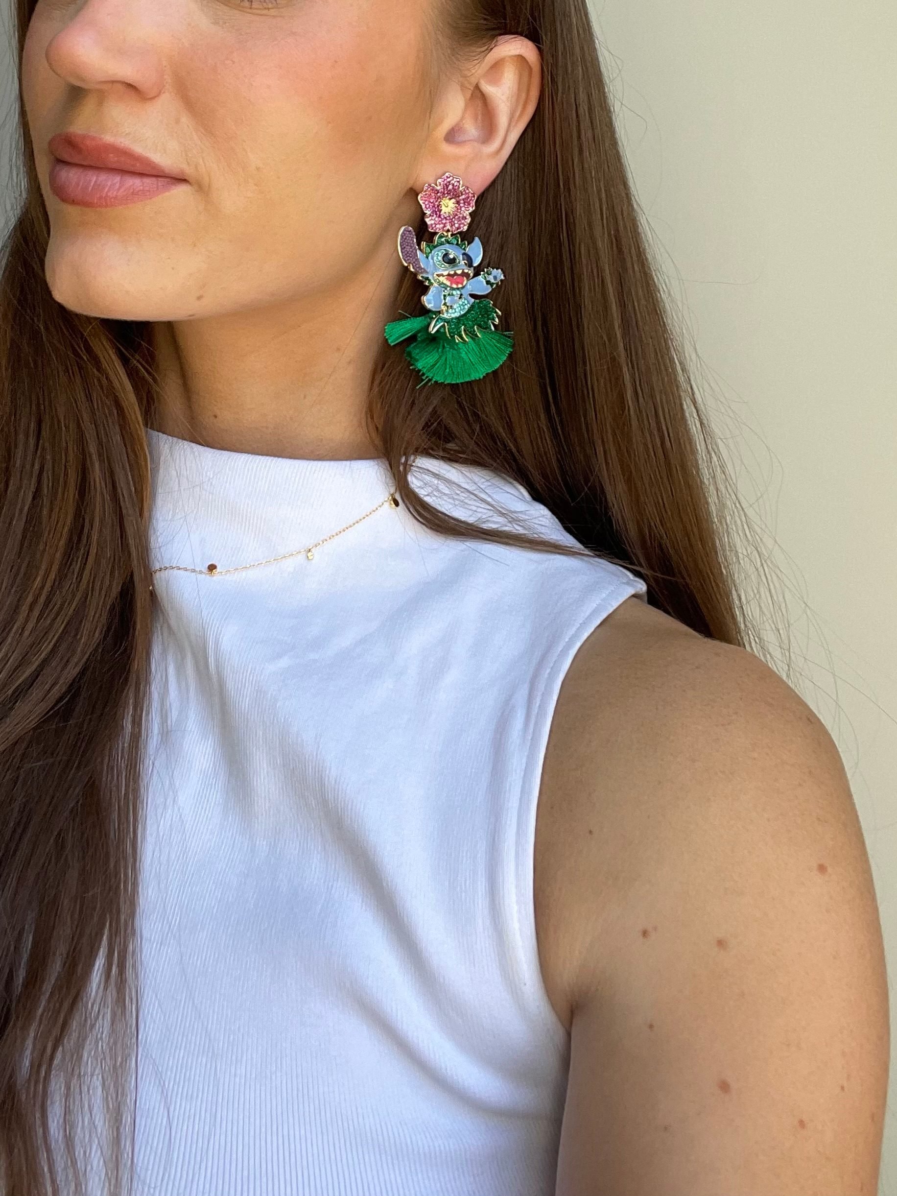 Stitch Disney Hula Earrings - Blue – Ends Tomorrow: Enjoy 25