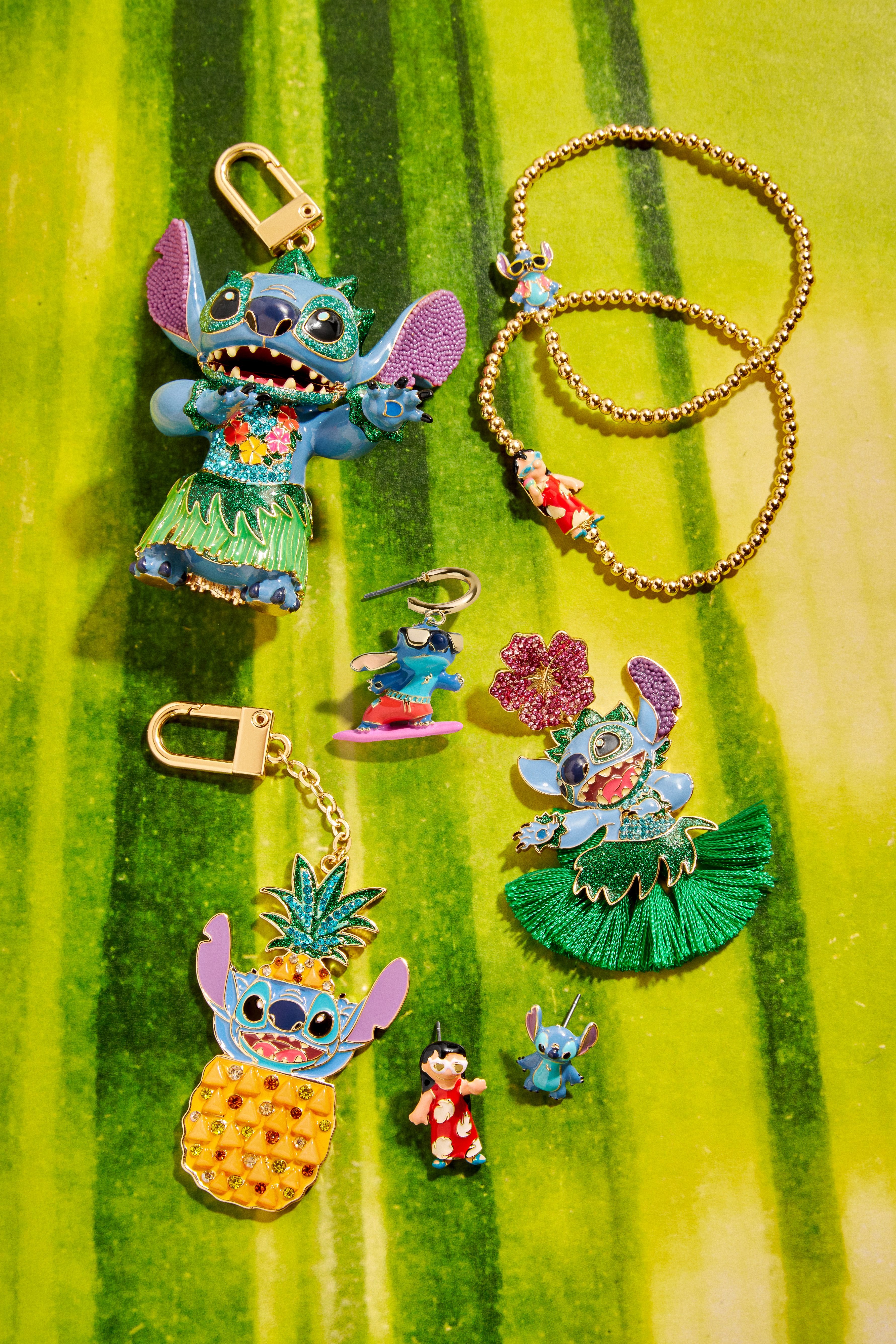 【Baublebar】★バッグチャーム★ Stitch Disney Hula Bag Charm Stitch Disney Hula Bag Charm - Blue – Disney keychain