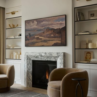 Muir Oxblood Velvet Swivel Chair - image 12 of 13