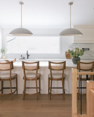 Libby Light Brown Wood and Natural Cane Counter Stool - image 9 of 12
