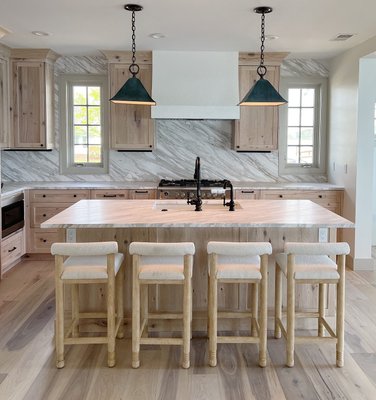 Revival Boucle Oak Counter Stool by Athena Calderone - image 13 of 14