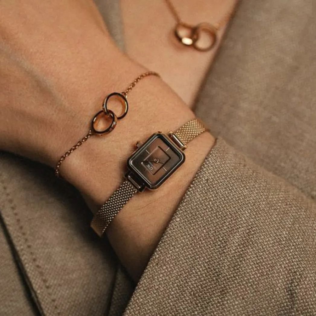 Quadro Mini - Watches for women in rose gold & gold | DW