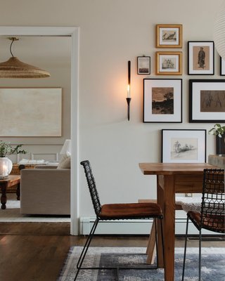 Tig Metal Dining Chair with Black Leather Cushion - image 13 of 17