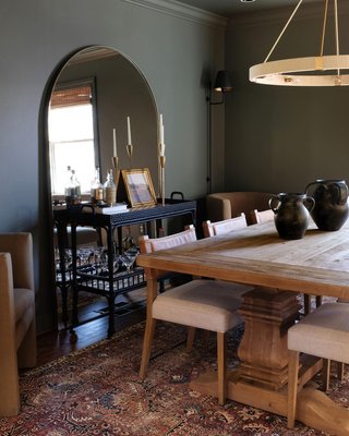 Edge Brass Arch Rectangle Floor Mirror 32"x76" - image 6 of 8