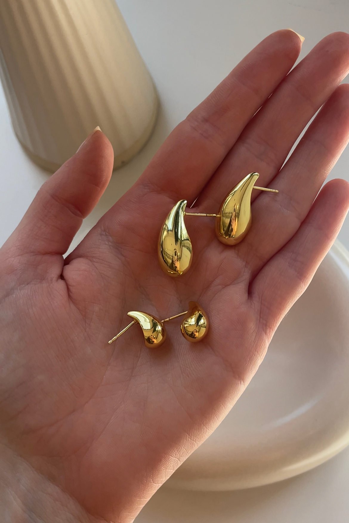 Ella Earrings - Gold – Teardrop earrings – BaubleBar
