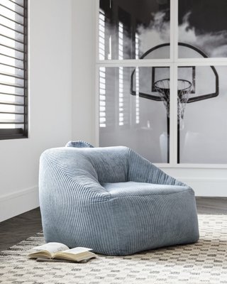 Smoke Blue Velvet Corduroy Kids Lounge Chair - image 16 of 16