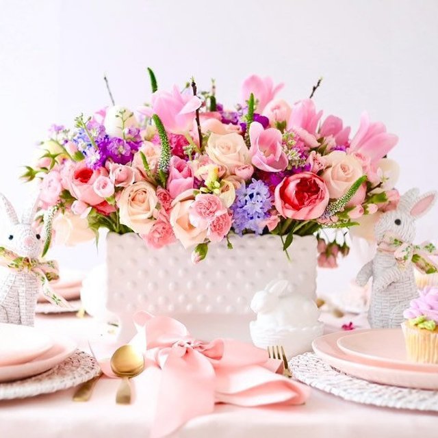 GZBrick Flowers Bouquet Building Sets Rose Tulips With Vase For Adults Girls Compatible With