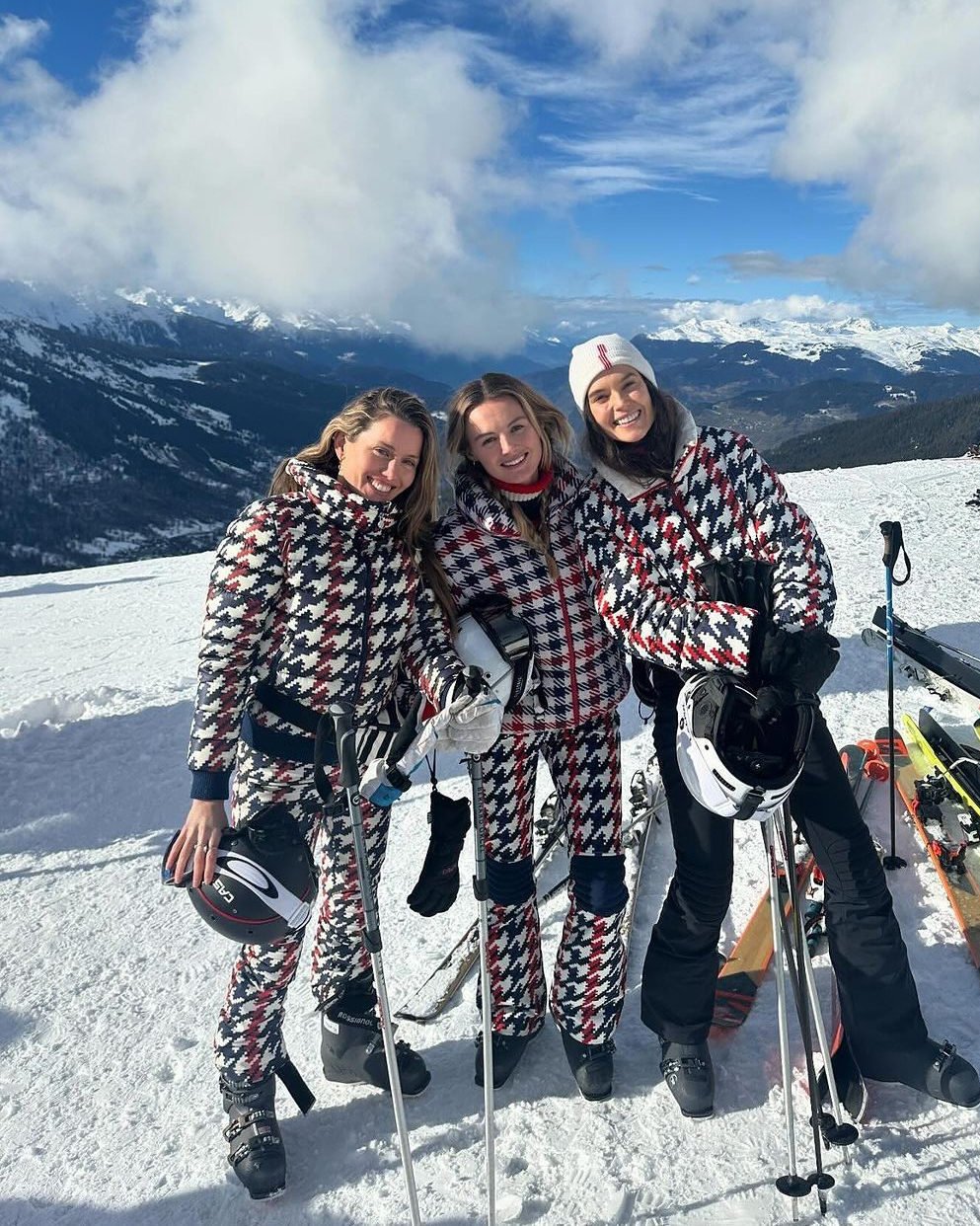 Houndstooth Ski Duvet Down Jacket | Perfect Moment