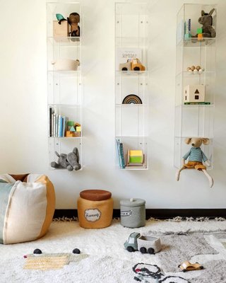 Now You See It Clear Acrylic 5-Bin Floating Shelf Bookcase - image 12 of 14