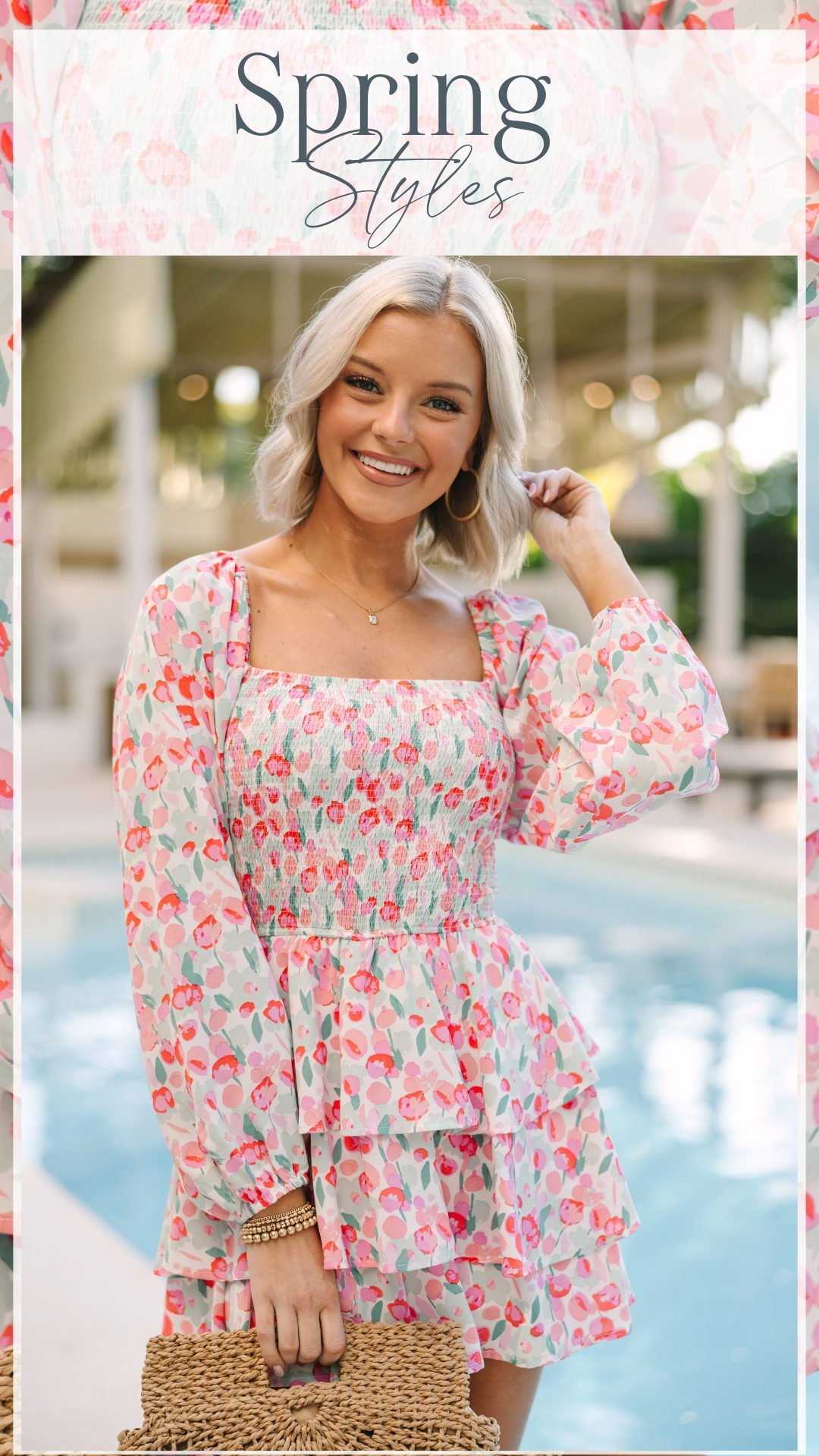 Buy Myself Flowers Pink Floral Smocked Romper – Shop the Mint
