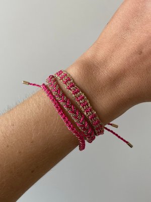 Hannah Bracelet Set - Hot Pink