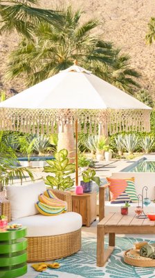 15 double sided twin outdoor patio umbrella cover 15 Feet Double-Sided Patio Umbrella with 48 LED Lights-Beige