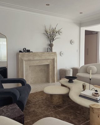 Sassolino Concrete and Burl Wood 68" Coffee Table by Athena Calderone - image 18 of 19