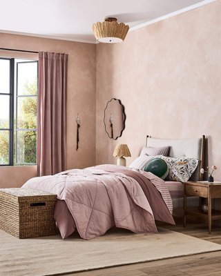 Supersoft Lilac Rose Organic Cotton Gauze Kids Twin Quilt - image 9 of 11