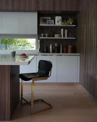 Rake Brown Leather Counter Stool Set of 2 by Kravitz Design - image 4 of 6